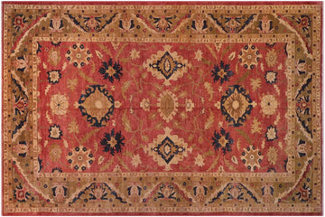 handmade Traditional Kafkaz Chobi Ziegler Rust Olive Green Hand Knotted RECTANGLE 100% WOOL area rug 12 x 18